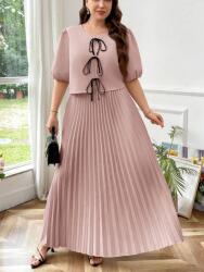 Shein Rózsaszín Szoknya Blúz Szett (0XL) (613252)