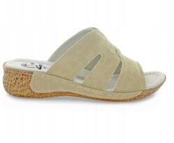 Sliper Női bézs színű egészségügyi klumpa munkához, éktalpú, 41-es méret (1661-b-6)