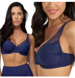 Spiman Női Csipkés Melltartó Merevítővel, Állítható Pántokkal, Sötétkék 75C
