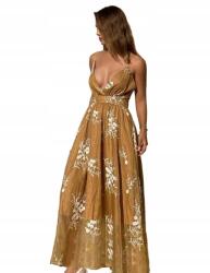 Shein M Ruha Mély Virágmintás Nyakkivágással