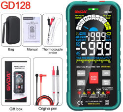 GVDA GD128 digitális multiméter LCD kijelzővel, zöld (GVDA-MM-128-GR)