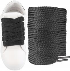 Sulpo Széles, vastag Fekete cipőfűzők Campus cipőkhöz, 15mm lapos Sulpo, 180 cm (Szerokie sznurówki do adidasów trampek )