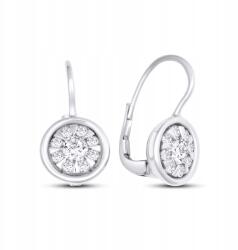  Fehérarany kerek gyémánt fülbevaló Eirlys