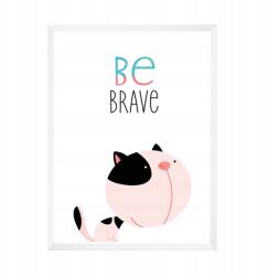  Gyerekszoba poszter Bátor kiscica 21x29, 7 cm fehér keret (MP1-0319_21X29,7,063)