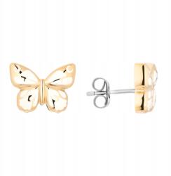 Energetix Mágneses Fülbevaló Arany Pillangó Sebészeti Acél Stiftes (8257-1)