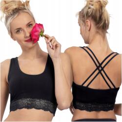 Key Fekete bambusz sport melltartó csipkével, női, Lbt 111 Xs