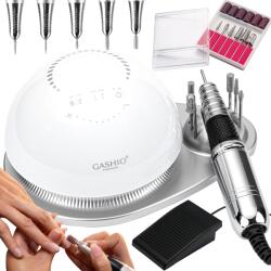 GASHIO Körömmaró Gép Professzionális 68W Manikűr Prémium marókkal és LED-ekkel (Frezarka Do Paznokci GA210)