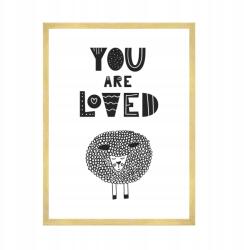  Gyerekszoba poszter You are loved 50x70 cm arany keret (MP1-0221_50X70,045)