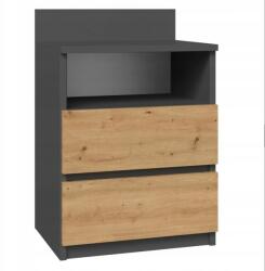 Topeshop Éjjeliszekrény Hálószoba Asztal M1 Antracit Artisan (M1)