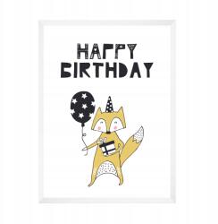  Születésnapi poszter "Happy birthday" 21X29, 7 cm fehér keret (MP1-0305_21X29,7,063)