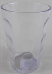  Vastag üvegből készült pohár, űrtartalom: 210ml, 9, 5×6cm, átlátszó, mintás (AR-536PY)