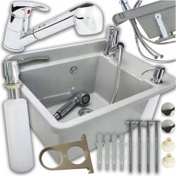 Zelvo Mosogatótál Mosogató Konyhai Mosogató Csaptelep Adagoló Ingyen mosogatótálca Zelvo Compact (eko-atut-doz)