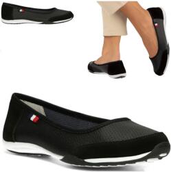 Filippo Női bőr balerinacipő 36 Filippo Lyukacsos, sportos félcipő tavaszra (DP142/25 BK)