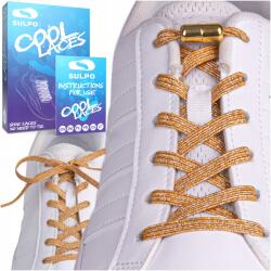 Sulpo Nem megkötős cipőfűző fém csattal, csavart arany színű (Elastyczne sznurowadła sznurówki bez wiązania)