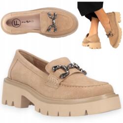 Filippo Női Bőr Félcipő Filippo Elegáns Mokaszin Loafers Bézs 40 divatos (FILIPPO DP6475/24 BE)