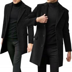  Elegáns Divatos Férfi Őszi Téli Kabát Hosszú r. M (hztzj202578)