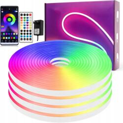  Led Szalag 10M Neon Rgb 600LED Bluetooth Alkalmazás Távirányító Szett IP65 (8581682988364)