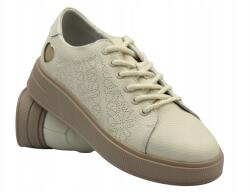 VINCEZA Bézs Színű Félcipő Vinceza 88018 Természetes Bőr Puha Könnyű (88018.BEŻOWY)