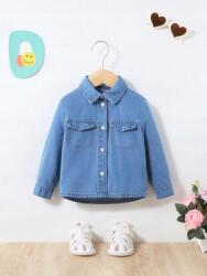 Shein Lány Hosszú Ujjú Farmer Ing Kék Shein 80