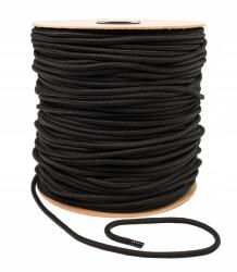  Lina Polipropilén Kötél Fonott Fekete Erős 8mm 100M (5906090565496)