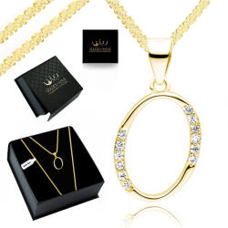Golden Haus Arany Női Nyaklánc Medál 925 585 Betű Női Hosszú 70CM 14K (złoty naszyjnik łańcuszek dla DRUCHNY kobiety)
