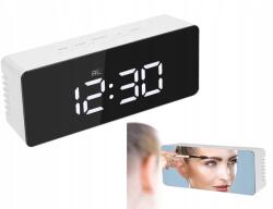 Verk Group Óra Ébresztőóra Digitális Elektronikus Hőmérő Tükör Led Riasztás Dátum 4in1 (01457_B)