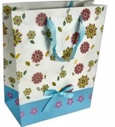 Miximport XL-es ajándéktasak dekoratív szalaggal, 35x32 cm, 210g papír