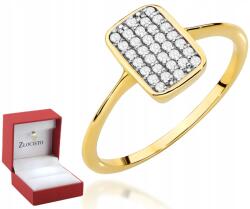 ZŁOCISTO Arany Gyűrű Gyémántok Sárga Arany Ingyenes Gravírozás 585 Ajándék (DLA DZIEWCZYNY NARZECZONEJ) - allegro - 203 265 Ft