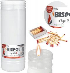 BISPOL Műanyag mécsesbetét Bispol WP7 Paraffinos Ognik Temetőbe, Akár 156 Óra Égési Idővel (Wkład Do Zniczy BISPOL WP7 Parafinowy 156 H)