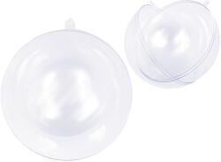 Pogotowie Florystyczne Gömb dísz, akril/műanyag gömbdísz, 2 félgömb, átmérő: 12cm 1db (PK12)