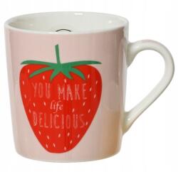 Kaemingk Porcelán bögre füllel 200ml 8, 6x7, 7cm Eper és narancs (858847)