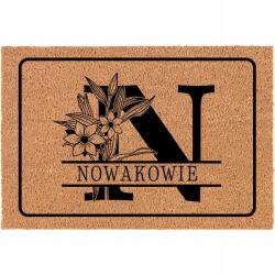 TabPrint Lábtörlő Lábtörlő "n" Betűvel, Előoldali Személyre Szabott Név Kezdetű Minta (Kokosowa Wycieraczka Frontowa Personalizowana)