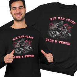 Aradena Quad nyomott mintás szülinapi ajándék pulóver Nincs időm terepre menni L (406 L Nie mam czasu jadę w teren)