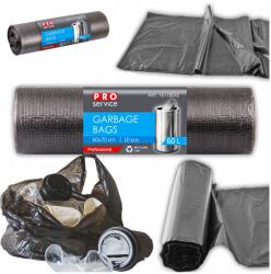 PAKO Pro Service Ldpe szemeteszsák 10db Otthoni Szemetes Fekete Irodai 60x70 60l (Pro Service LDPE Worki 10szt Biuro 60x70 60l)