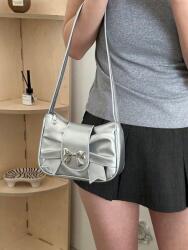 Shein Ezüst Metál Masnis Kézitáska (612915)