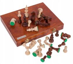 Square Súlyozott Staunton 5 sakkfigurák Lux fa tárolódoboz