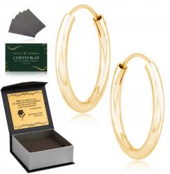 Golden Celebrity Aranyozott Karika Fülbevaló 2 CM Ajándék Neki, Nőknek 925/585