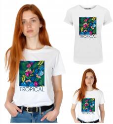 Captain Mike Női Póló Virágos fehér póló Török Pamut Captain Mike M (310004907)