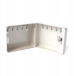  Organizer szekrény kulcstartó doboz 10db, acél doboz törött fehér (AQSZK10)