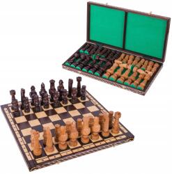 Square Fa sakk faragott Caesar 60 x 60 cm Terhelt figurák