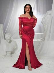 Shein Piros Csipkés Maxi Ruha (4XL) (612612)