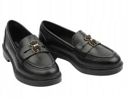 Potocki Női Papucs Félcipő Potocki 25-12631 Fekete Bebújós Bőr Talpbetét (25-12631 BK)