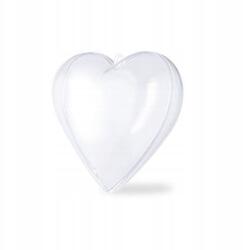 Pogotowie Florystyczne Szív akril műanyag Valentin Nap 2 fél 10cm/1db (PSERCE10)