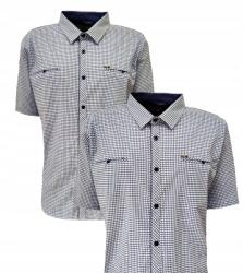  Férfi ing pamut kockás Fehér 5XL Bagarda