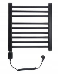 VINOLLI Elektromos fürdőszobai radiátor 300W Hugo Fekete S (HUGO50/45CZE300)