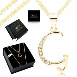 Golden Haus Arany Női Nyaklánc Medál G Betű 925 14K Születésnapra Neki 45CM (złoty naszyjnik łańcuszek dla koleżanki bff)