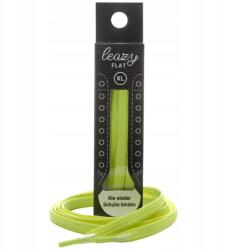 leazy Rugalmas, lapos, neon sárga, kötés nélküli cipőfűző Leazy, S méret (FLATNYLW#S)
