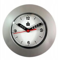 Miximport Kerek falióra, 16 cm, ezüst színű, elemes működés