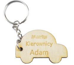  Fa kulcstartó egyedi gravírozással, autó, 4 cm (32036)