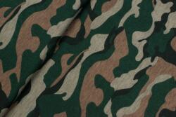  Dreszövet Anyag Hurkolt Pulóverhez Katonai Terepmintás (DBW)